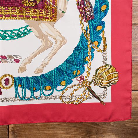 Vintage Hermes Silk Scarf Carre Le Timbalier Marie Francoise 